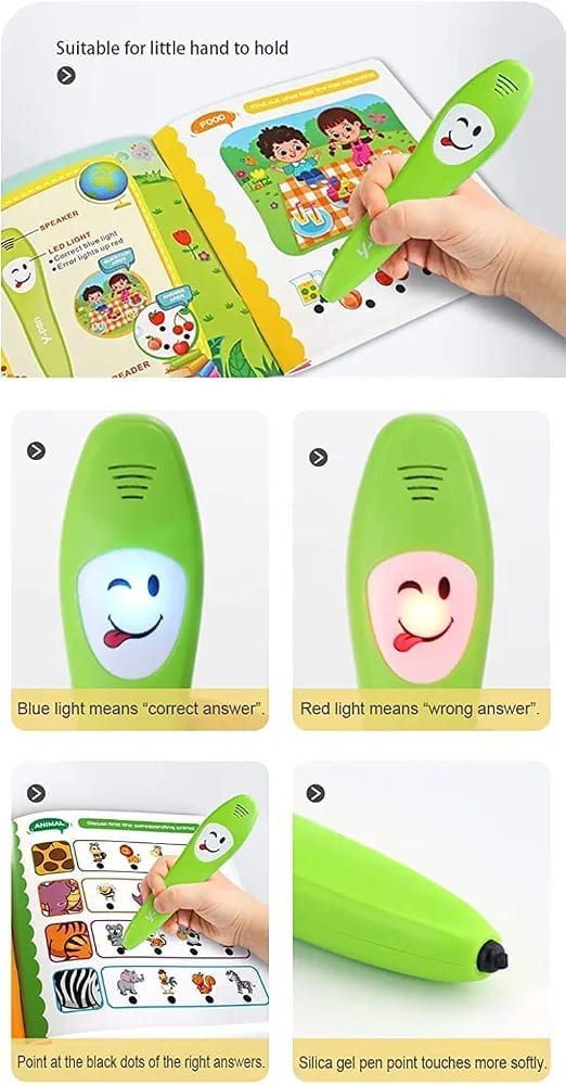 Smart talking pen for interactive kids educational learning.