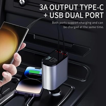 120W car charging adapter for compatible smartphones and gadgets