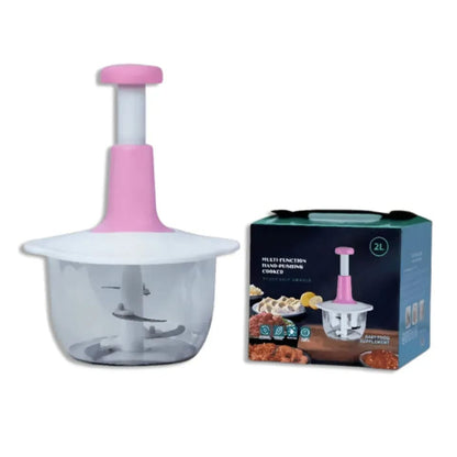 2-liter manual vegetable cutter designed for convenient kitchen use