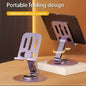 360-degree rotatable and foldable universal phone stand for hands-free smartphone viewing.