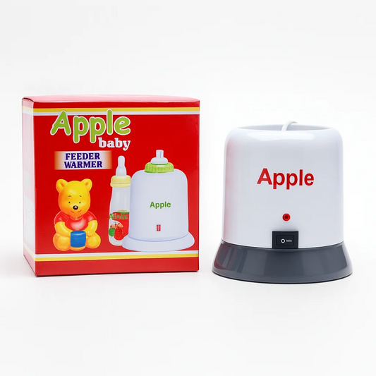 Apple Baby bottle warmer showing its heating controls and product features.