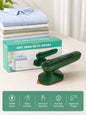 Compact handheld travel iron designed for convenient clothes ironing at home or while travelling.