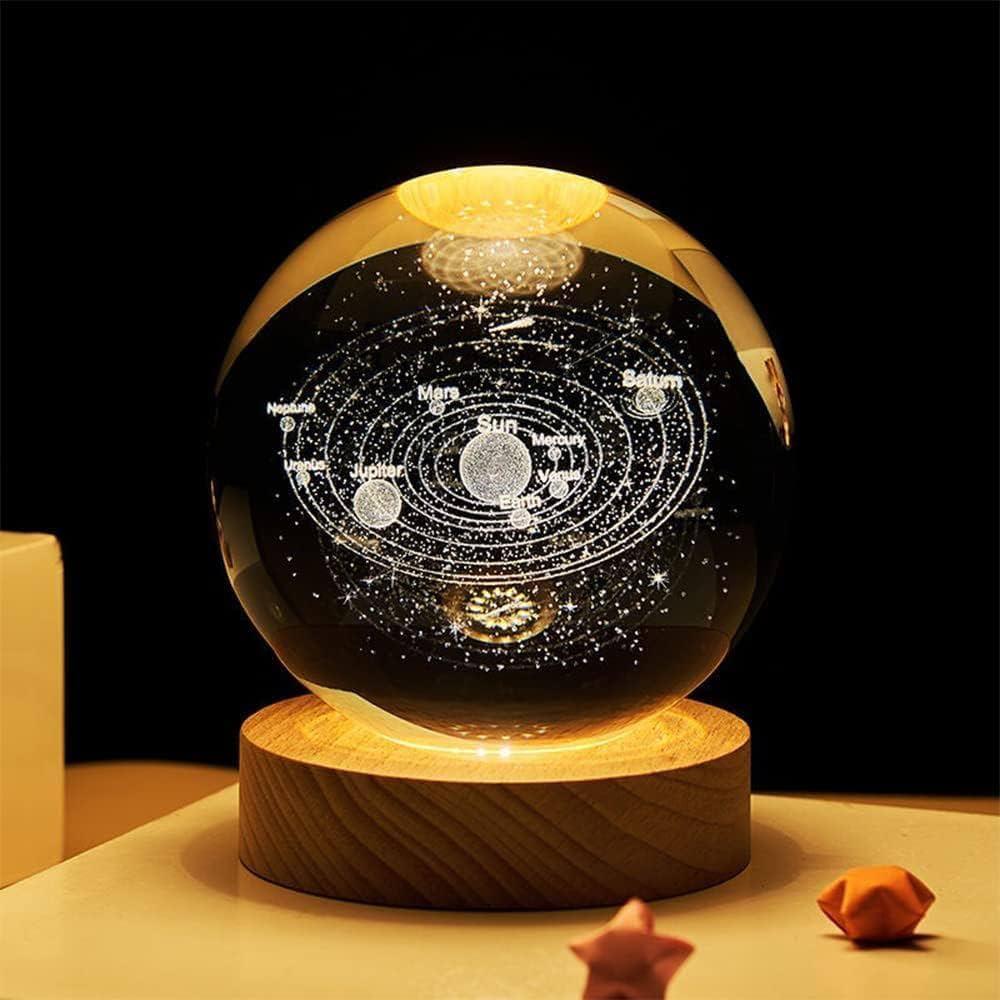 Decorative galaxy crystal ball lamp as a unique gift idea
