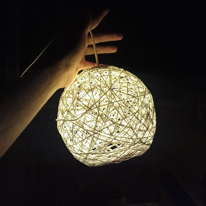 Decorative string ball lamp featuring an attractive ball-shaped design for home interiors.