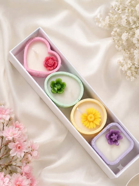 Four-piece scented candle set for stylish home decoration