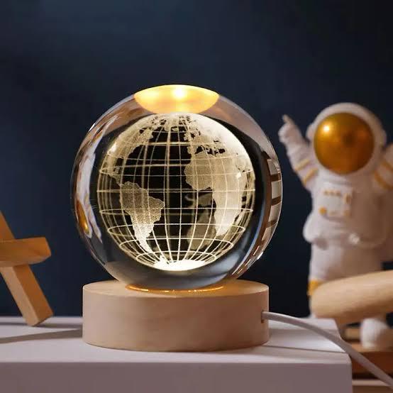 Galaxy crystal ball night light for bedroom and bedside decoration