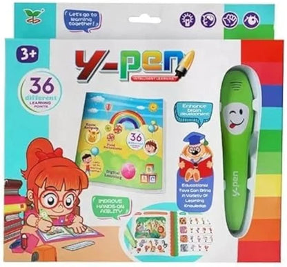 Interactive educational learning book for kids with talking pen.