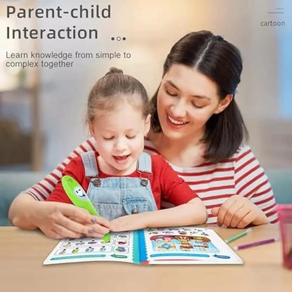 Kids preschool learning book with interactive smart talking pen.