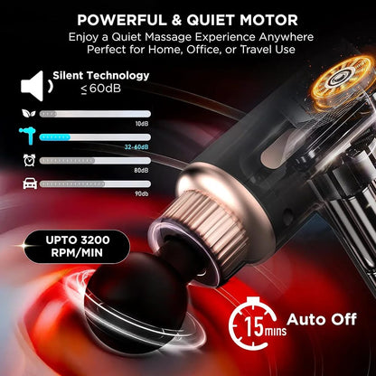 Rechargeable Massage Gun – 4 Speed Levels & 4 Massage Heads