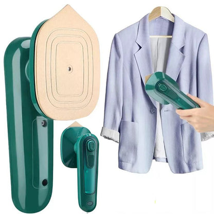 Portable clothes iron featuring a spray function for moistening suitable fabrics during ironing.