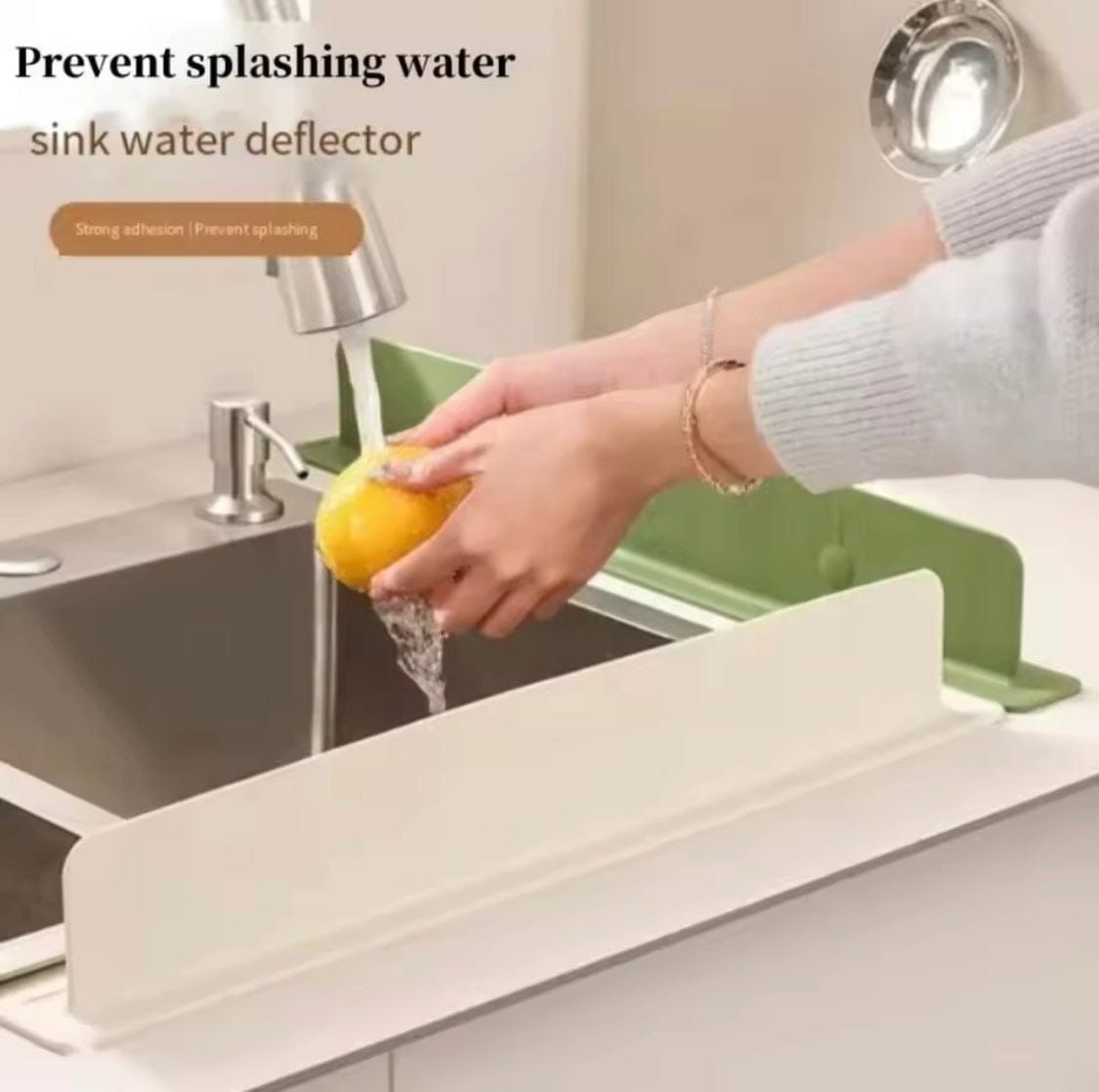 Flexible silicone faucet splash protector for sink countertops